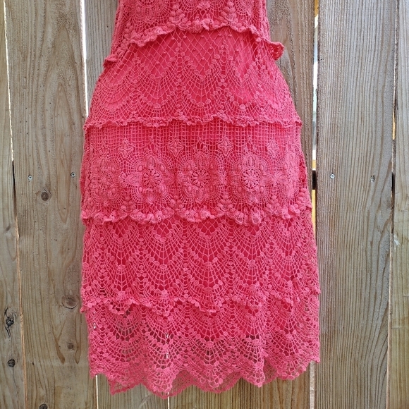 American Rag - Coral Crochet Mini Dress - Picture 3 of 13